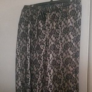 Ashley Stewart lace wide leg Pants Size 14/16